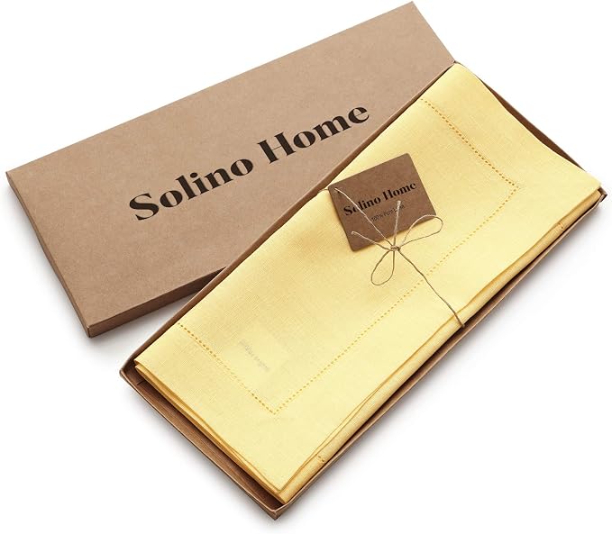 Solino Home Linen Yellow Table Runner 132 Inches Long - Image 5
