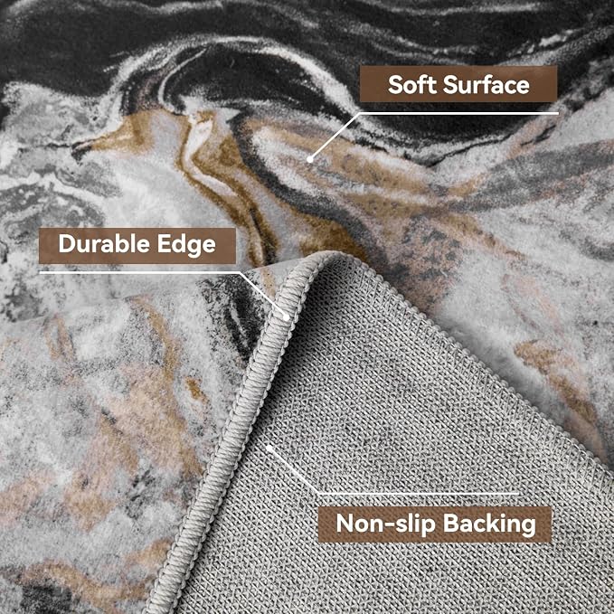 3x5 Washable Area Rugs for Living Room, Modern Abstract Rug Entryway Kitchen - Image 5