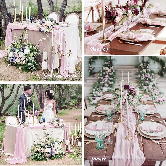 Fivenl 12 Pack Cheesecloth Table Runner 35x72 Inch Boho Gauze Rustic Cheese - Image 6