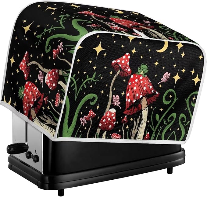 ZFRXIGN Butterfly Mushroom Toaster Cover 2 Slice Wide Slot Toaster Dust Covers - Image 5