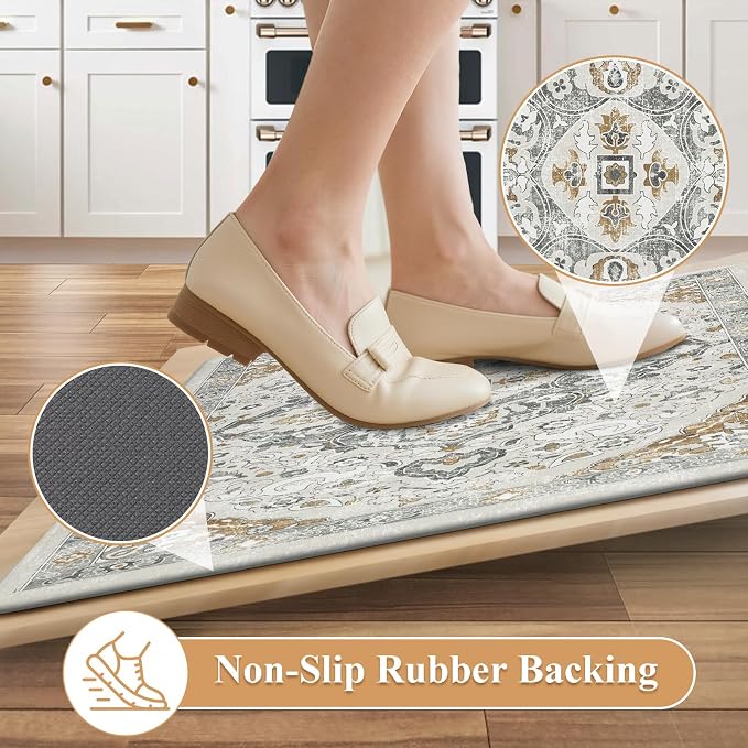 Ileading Anti Fatigue Kitchen Rugs Sets of 2 Cushioned Kitchen Mats - Image 4