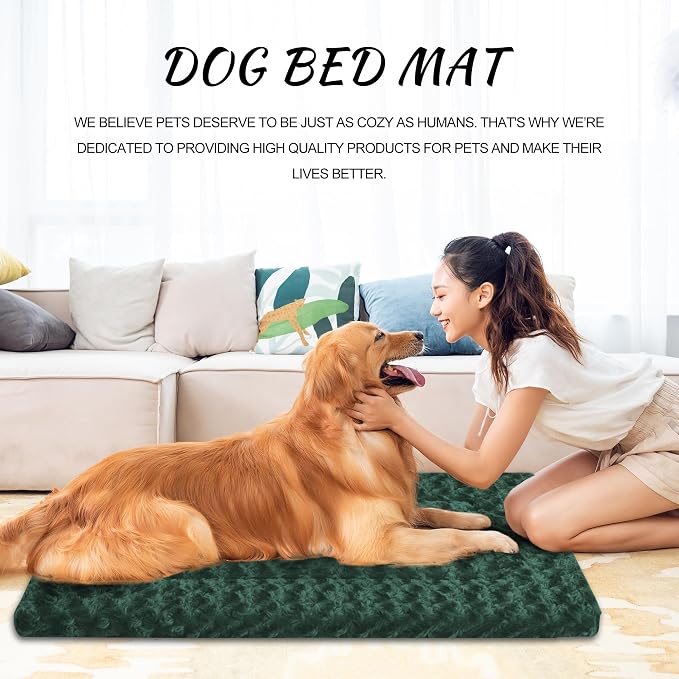 Washable Dog Bed Plush Orthopedic Outdoor Crate Mat - Image 6