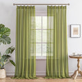 MAIHER Sage Pleated Sheer Curtains 102 Inches Long by MAIHER