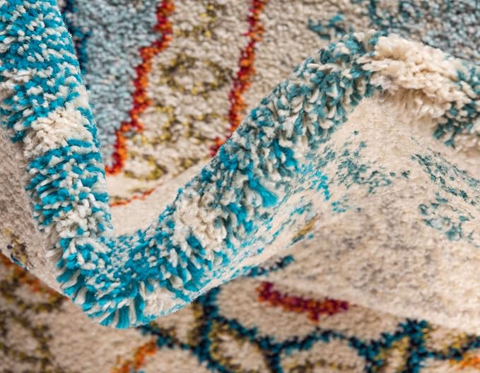 Unique Loom Positano Collection Coastal Modern Turtles Beige Area Rug - Image 7