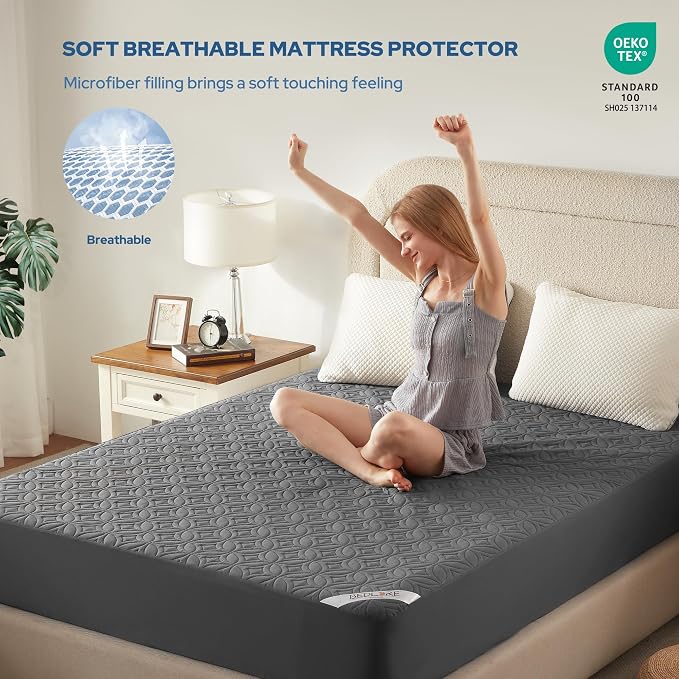 BEDLORE Waterproof Mattress Protector, Queen Size Mattress Pad Noiseless - Image 3