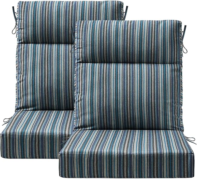 Sunbrella Outdoor High Back Chair Cushion Seat Pads, 44 x 21 Inch by Unimatta