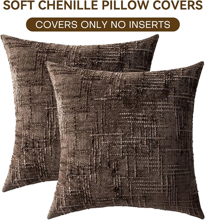 Decorative Throw Pillow Covers 18x18 Inch Set of 2, Soft Solid Farmhouse - Image 4