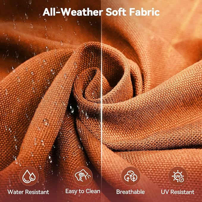 Luxury 6" Outdoor Cushions for Patio Furniture, Fade Resistant Couch Chair - Image 2
