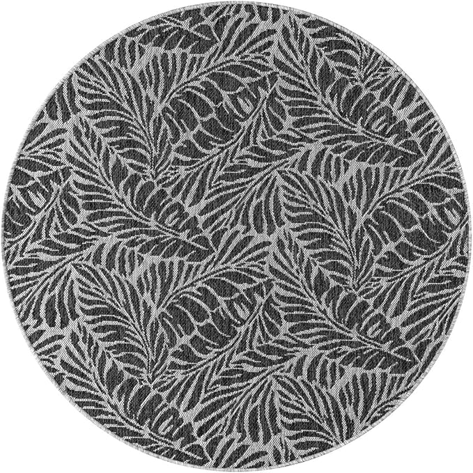 Keen Home Design Terrace Outdoor Round Rug - 5ft Round Washable Indoor/Outdoor - Image 3