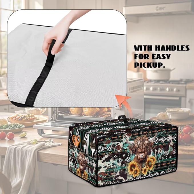 Toaster Oven Dust Cover Washable Fabric Convection Oven Cover Protector - Image 4