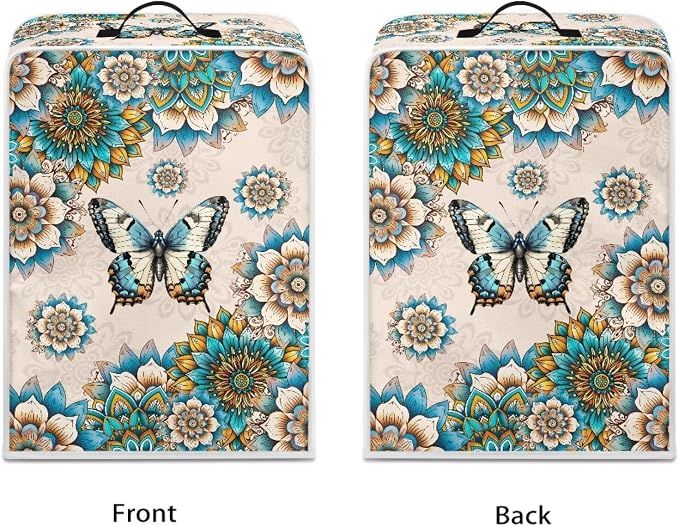 Mumeson Vintage Butterfly Flowers Coffee Maker Cover Blender Dust Pouch Kitchen - Image 2