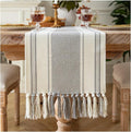 Caflife Boho Table Runner Natural Stripe by Caflife