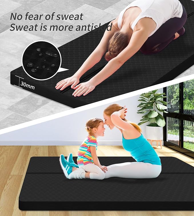 nuveti Large Exercise Mat - 15mm/20mm/30mm Thick Yoga Mat | Workout Mat - Image 6