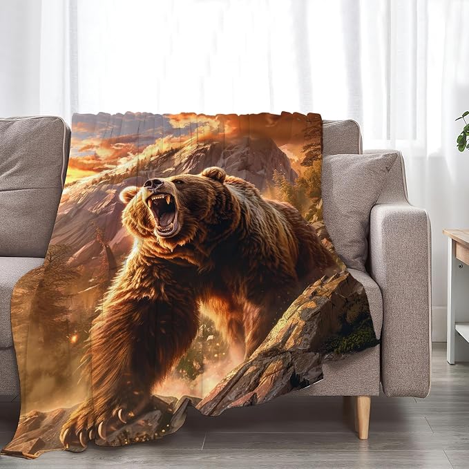 Bear Animal Throw Blanket - Image 2
