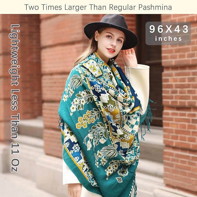 DANA XU 100% Merino Wool Pashmina Shawl - Image 6