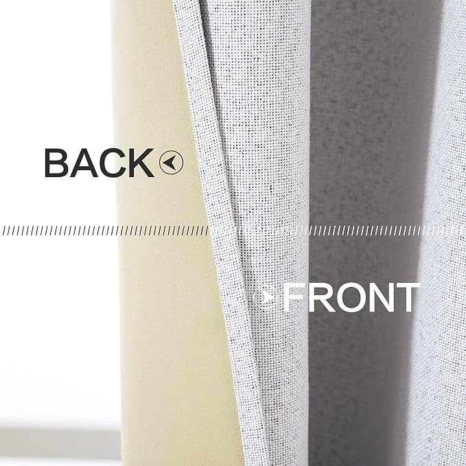 MIULEE Linen Texture Full Blackout Curtain - Image 6