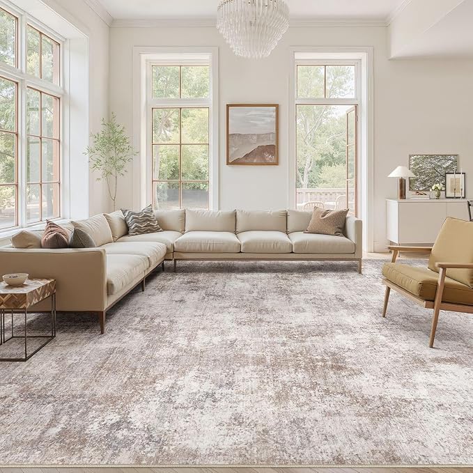 Washable 9X12 Area Rug: Modern Abstract Soft Non-Slip Indoor Rugs Home Decor by Unknown