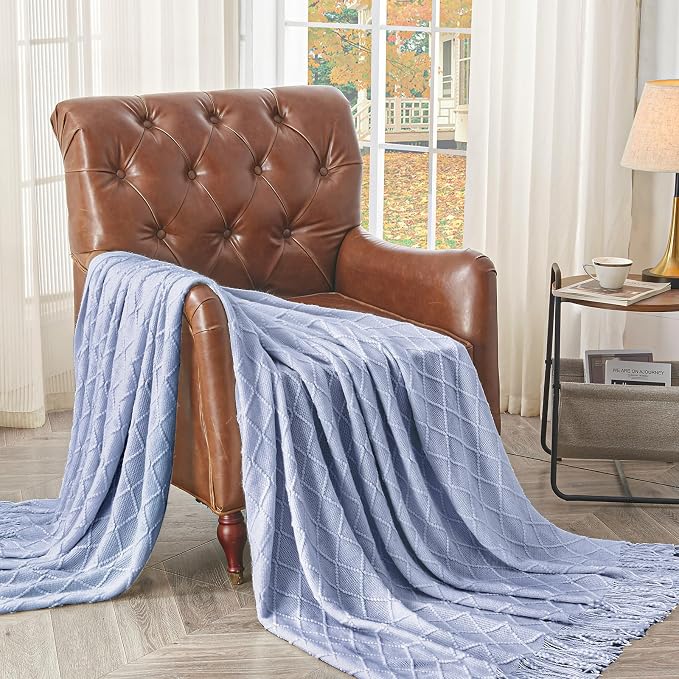 inhand Knitted Throw Blanket for Couch and Bed, Soft Living Room Home Decor - Image 6