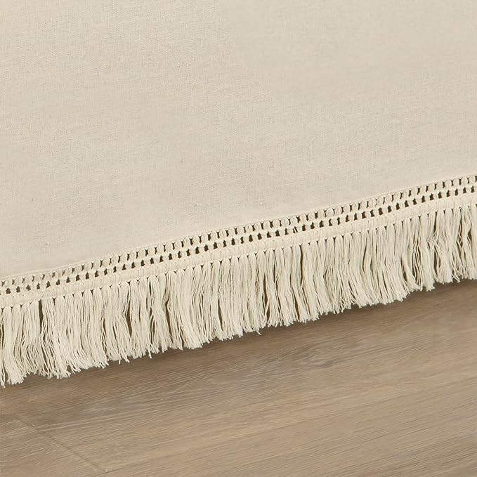 Lush Decor Boho Fringe 15-Inch Tailored Drop Easy Fit Bedskirt - Image 3