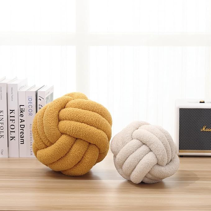 Petrella Knot Pillow Ball Round Throw Pillows Home Decor Cushion Decorative - Image 7