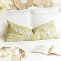 BlissBlush Green Boho Lumbar Throw Pillow Cover 14X36, Decorative Long Accent by BlissBlush