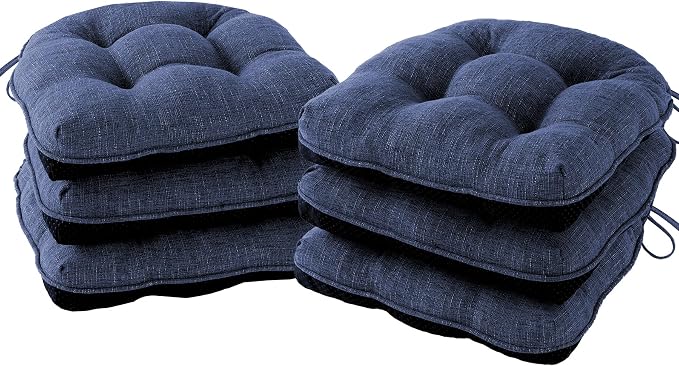 Chair Cushions for Dining Chairs Set of 6, Kitchen Chair Cushions, Chair Pads by IPYNBAP