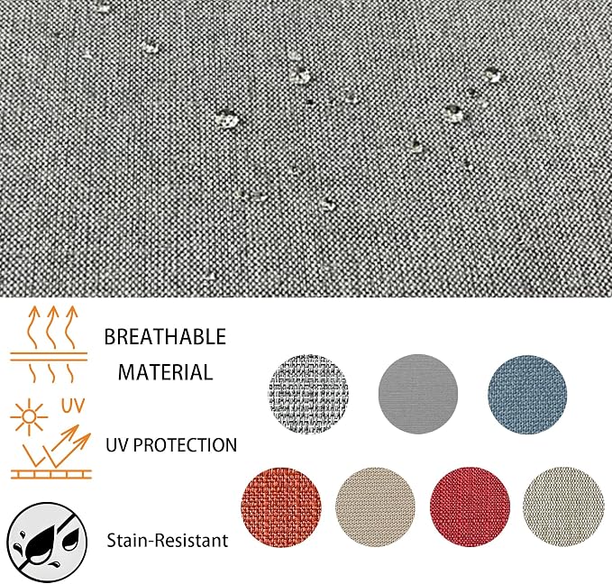 Goodgoods 24x24 inch Outdoor/Indoor Deep Seat Patio Cushions Set of 2 Resilient - Image 5