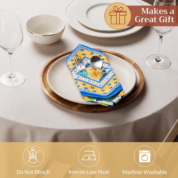 Maison d' Hermine Cloth Napkins Set of 4 100% Cotton Soft & Durable Everyday - Image 4