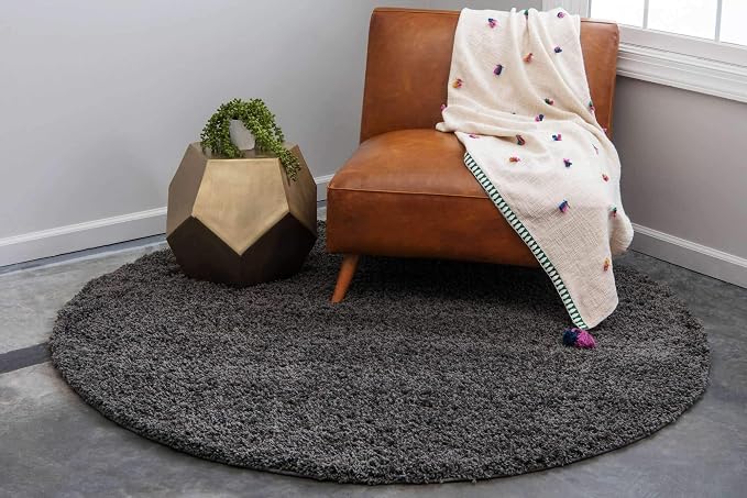 Unique Loom Solid Shag Collection Area Rug - Image 3