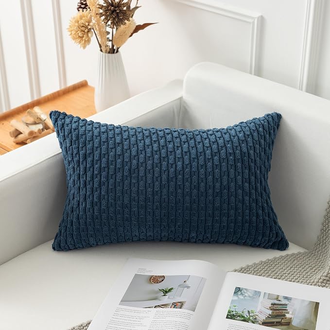 Kevin Textile 12x20 Inch Pillow Cover 1 Pack Boho Decorative Soft Striped by KevinTextile