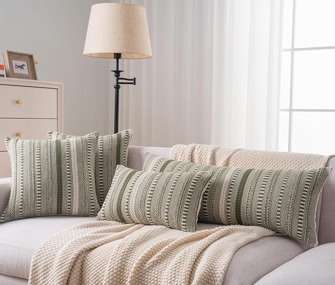 Boho Lumbar Pillow Covers 14x36 Long, Farmhouse Decorative Couch Pillow Cases - Image 4