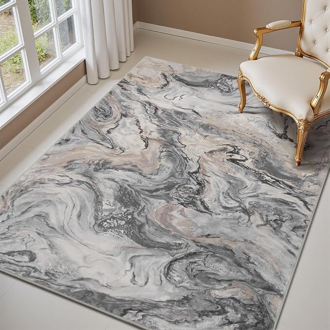 3x5 Washable Area Rugs for Living Room, Modern Abstract Rug Entryway Kitchen - Image 4
