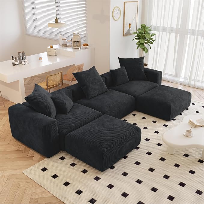 JACH 141" Oversized Modular Sectional Sofa, Deep 3-Seats Sectional Couch - Image 7