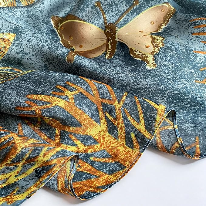 Fashion Scarves Scarf 100% Silk Feeling Scarf Silk Like Scarves Long - Image 7