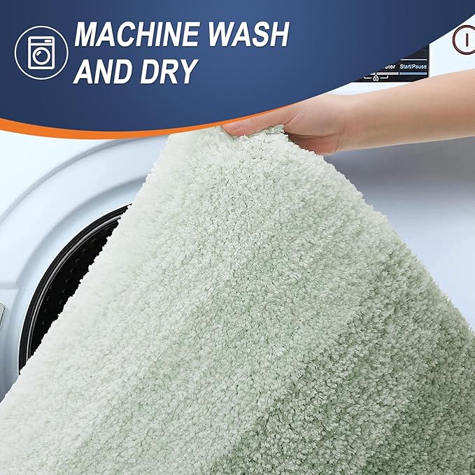 OLANLY Bathroom Rugs Mat 24x16, Extra Soft Absorbent Microfiber Bath Rugs - Image 6