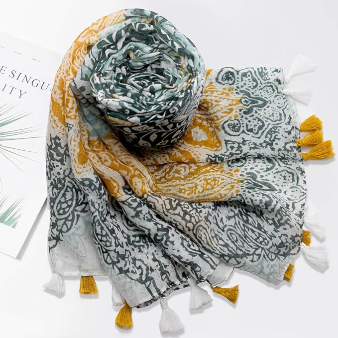 Scarf for Women Lightweight Soft Floral Leopard Printed Scarves Fall Winter - Image 4