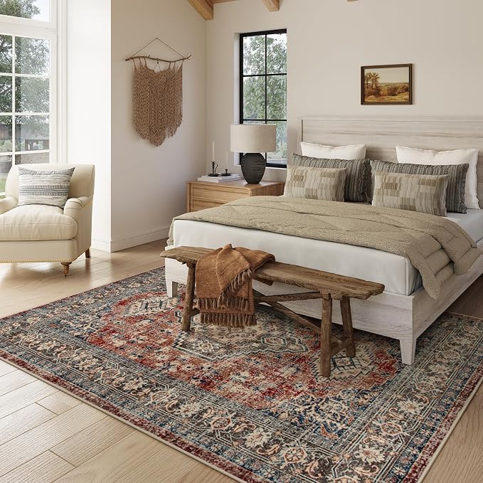 Lahome Oriental Washable Rugs 8x10, Non-Slip Soft 8x10 Rugs - Image 5