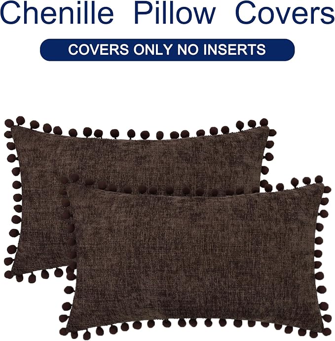 CaliTime Throw Pillow Covers Decorative 20 X 12 Inches Pack of 2 Cozy Solid - Image 6
