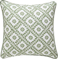 ISAENNE Design Fresh Linen Square Throw Pillow Covers 18"x18", French White by Isaennehomedecoration