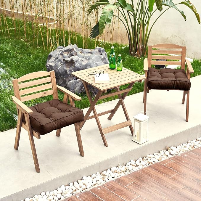 ARTPLAN Outdoor Seat Cushion, Square Thick Tufted Chair Cushion - Image 2