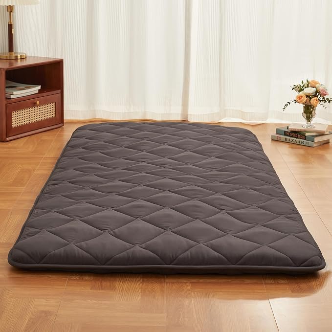 Aircliff Japanese Floor Futon Mattress, Roll Up Tatami Mat, Sleeping Pad - Image 2