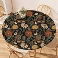 Boho Floral Fitted Round Tablecloth by Unknown