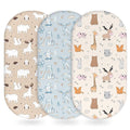 Baby Bassinet Sheets Girl Boy, Fitted Bassinet Sheet Set 3 Pack Bassinet by Unnivoll
