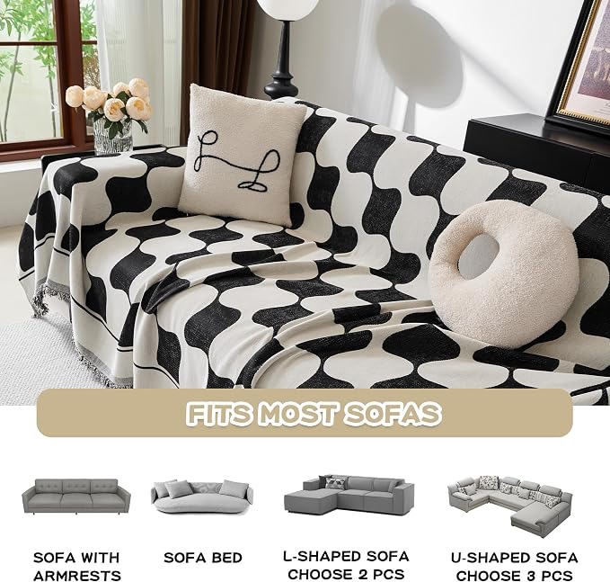 MEETSKY Sofa Covers Single Couch Cover - Image 5