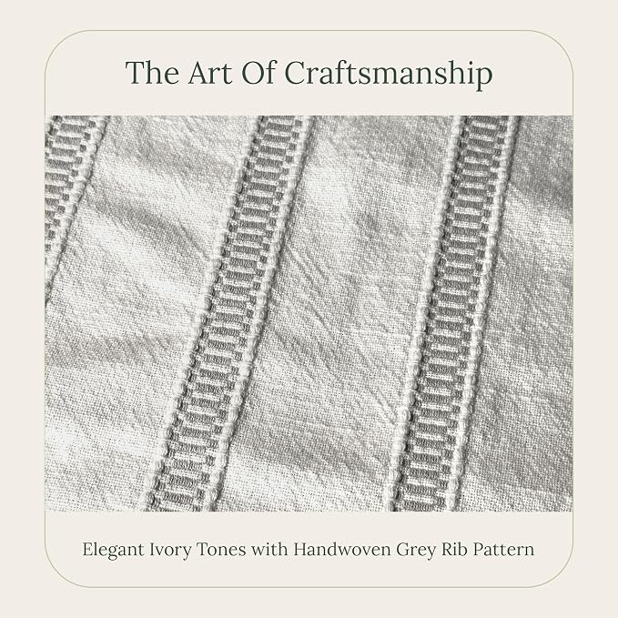 SanVia Grey Hearth Premium Cotton Throw Pillow Covers, 20 x 20 Inches, - Image 3