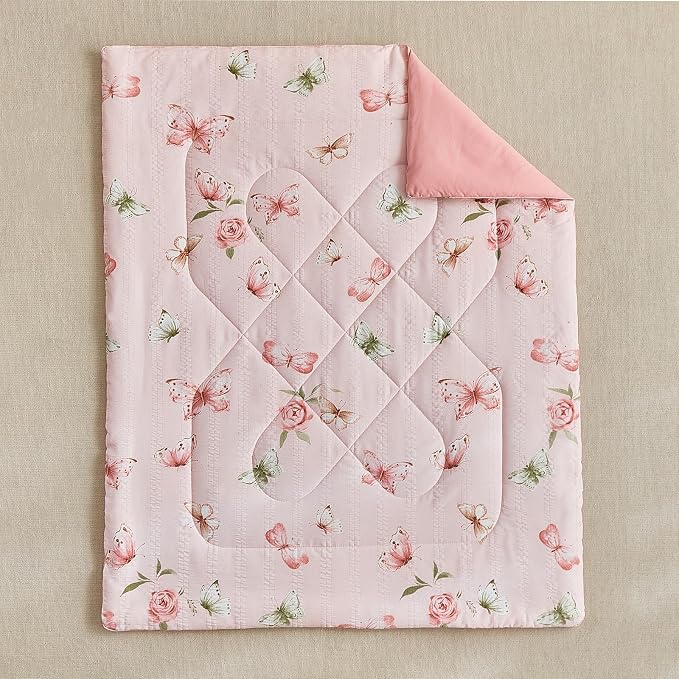 DuShow Pink Butterfly Toddler Bedding Set - Image 6