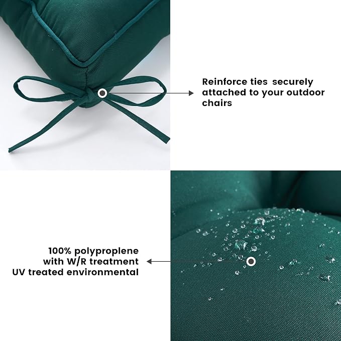 ARTPLAN Outdoor Seat Cushion, Square Thick Tufted Chair Cushion - Image 4