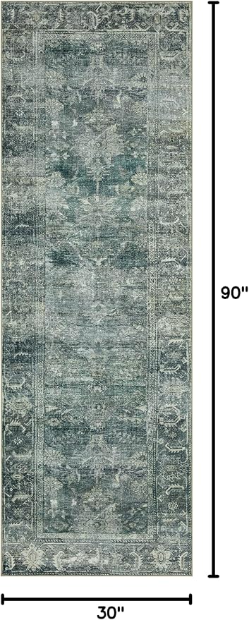 Loloi Magnolia Home by Joanna Gaines Banks Collection BAN-03 Blue/Lagoon 2'-6" - Image 2