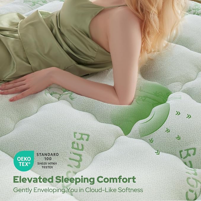 BEDLORE King Mattress Topper Viscose Derived from Bamboo, Thick Pillow Top - Image 2