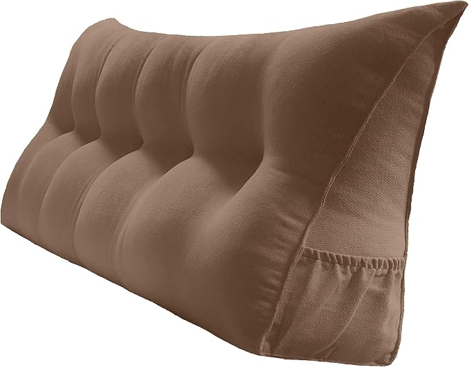 Triangular Reading Bed Rest Pillow Large Bolster Cushion Headboard Backrest by PEACHWELL